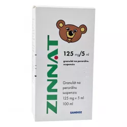Зиннат (суспензия для детей) 125мг/5мл гранул. 100мл фото